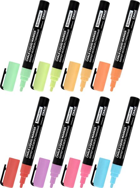 Изображение товара Набор маркеров Brauberg Chalk Liquid Marker / 152598 (8цв)