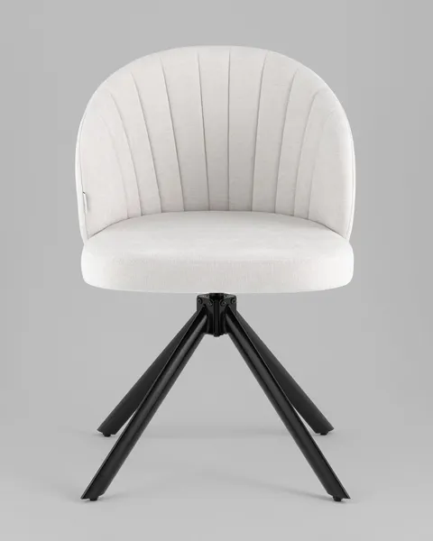 Изображение товара Стул Stool Group Ханнингем с поворотным механизмом / vd-hanningem-pm-pf-silver (велюр жемчужный)