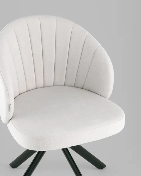Изображение товара Стул Stool Group Ханнингем с поворотным механизмом / vd-hanningem-pm-pf-silver (велюр жемчужный)