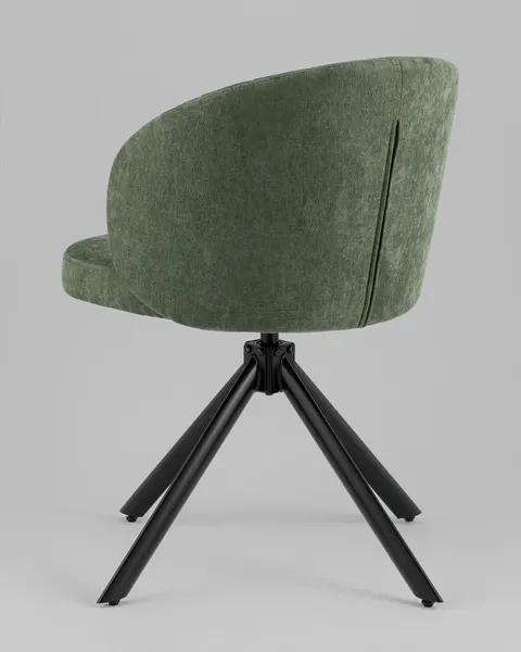 Изображение товара Стул Stool Group Ханнингем с поворотным механизмом / vd-hanningem-pm-pf-green (велюр зеленый)