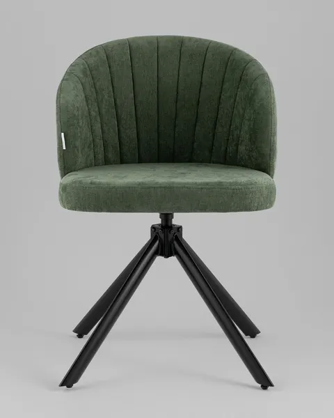 Изображение товара Стул Stool Group Ханнингем с поворотным механизмом / vd-hanningem-pm-pf-green (велюр зеленый)