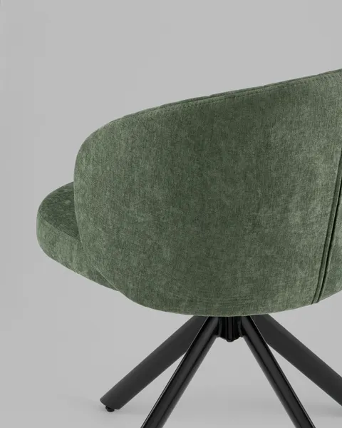 Изображение товара Стул Stool Group Ханнингем с поворотным механизмом / vd-hanningem-pm-pf-green (велюр зеленый)