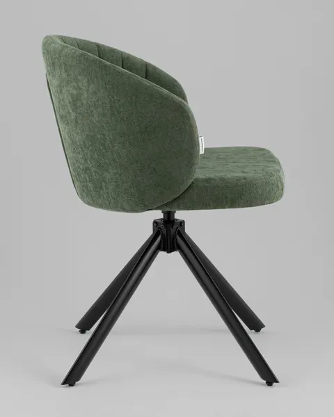 Изображение товара Стул Stool Group Ханнингем с поворотным механизмом / vd-hanningem-pm-pf-green (велюр зеленый)