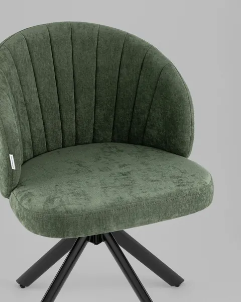 Изображение товара Стул Stool Group Ханнингем с поворотным механизмом / vd-hanningem-pm-pf-green (велюр зеленый)