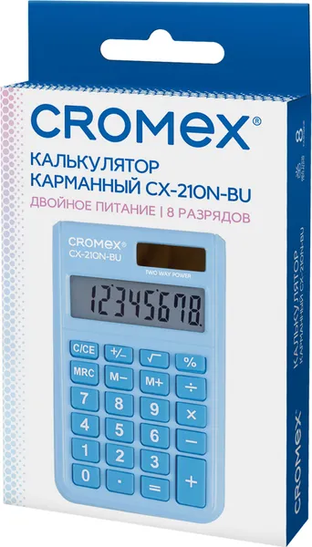 Изображение товара Калькулятор Cromex CX-210N-BU / 273835 (голубой)