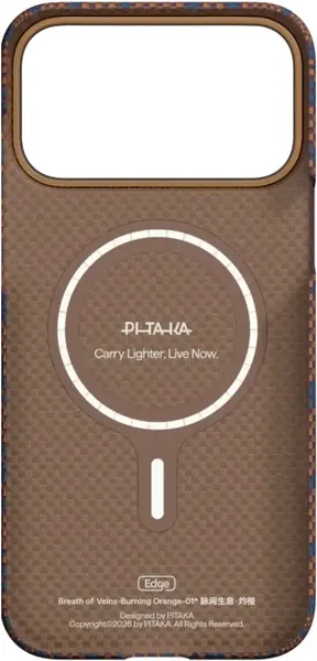 Изображение товара Чехол-бампер Pitaka Breath of Veins Apple iPhone 17 Pro (Burning Orange)