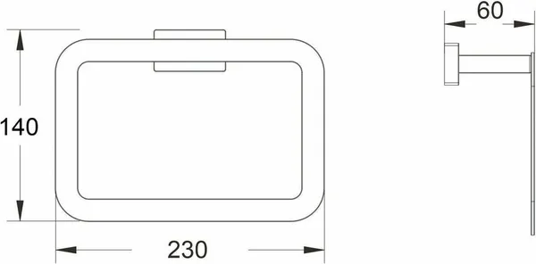 Изображение товара Держатель для полотенца Shevanik SG5606C (белый)