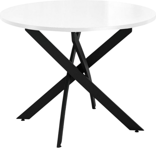 Изображение товара Обеденный стол Kenner R1100 (черный/стекло белое сатин)