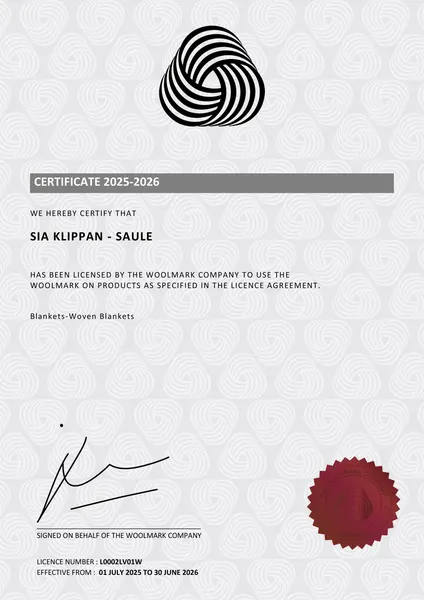 Изображение товара Плед Klippan Sia Saule Голубая лагуна 170х210