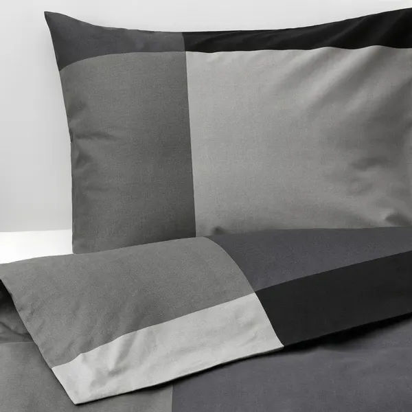 Изображение товара Пододеяльник с наволочками Ikea Brunkrissla / 305.645.83 (черный)