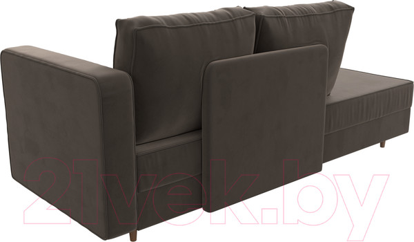 Изображение товара Тахта Лига Диванов Прайм правый / 100876 (велюр коричневый)