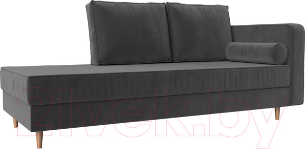 Изображение товара Тахта Лига Диванов Прайм правый / 100877 (велюр серый)