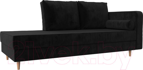 Изображение товара Тахта Лига Диванов Прайм правый / 100879 (велюр черный)