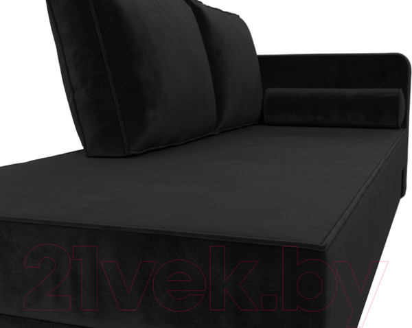 Изображение товара Тахта Лига Диванов Прайм правый / 100879 (велюр черный)