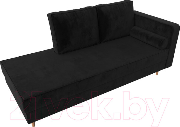 Изображение товара Тахта Лига Диванов Прайм правый / 100879 (велюр черный)