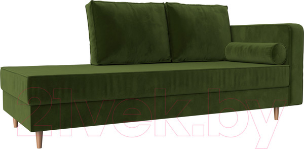 Изображение товара Тахта Лига Диванов Прайм правый / 100881 (микровельвет зеленый)