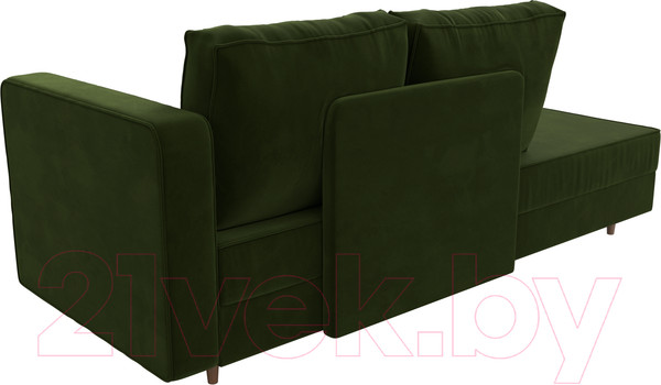 Изображение товара Тахта Лига Диванов Прайм правый / 100881 (микровельвет зеленый)