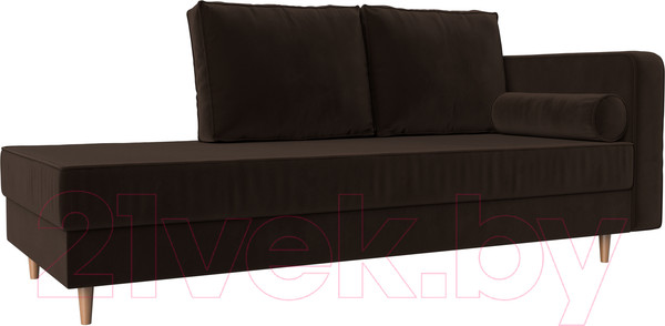 Изображение товара Тахта Лига Диванов Прайм правый / 100882 (микровельвет коричневый)