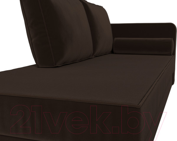 Изображение товара Тахта Лига Диванов Прайм правый / 100882 (микровельвет коричневый)