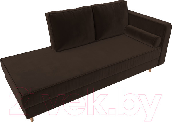 Изображение товара Тахта Лига Диванов Прайм правый / 100882 (микровельвет коричневый)