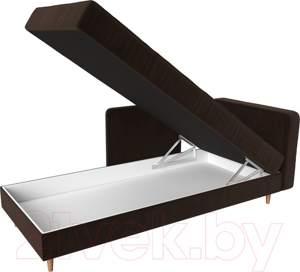 Изображение товара Тахта Лига Диванов Прайм правый / 100882 (микровельвет коричневый)