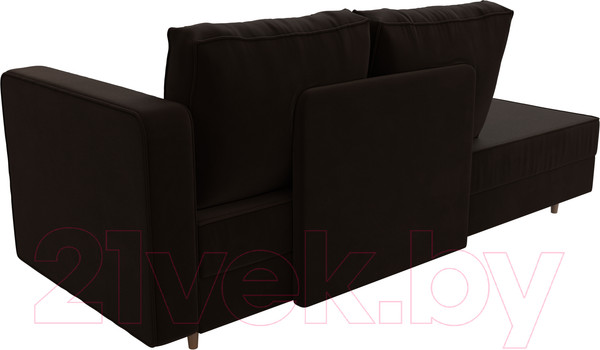 Изображение товара Тахта Лига Диванов Прайм правый / 100882 (микровельвет коричневый)