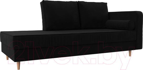 Изображение товара Тахта Лига Диванов Прайм правый / 100884 (микровельвет черный)