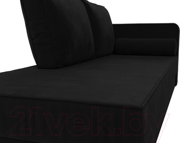 Изображение товара Тахта Лига Диванов Прайм правый / 100884 (микровельвет черный)