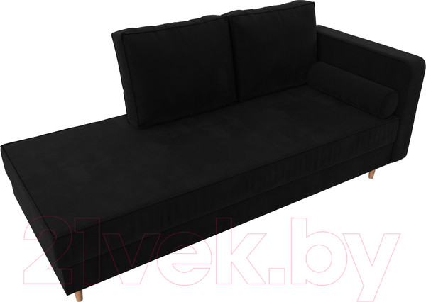 Изображение товара Тахта Лига Диванов Прайм правый / 100884 (микровельвет черный)