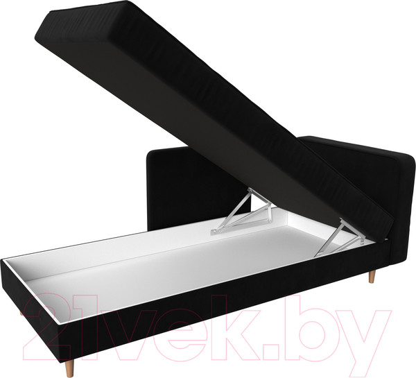 Изображение товара Тахта Лига Диванов Прайм правый / 100884 (микровельвет черный)