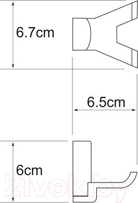 Изображение товара Крючок для ванной Wasserkraft Leine K-5023D