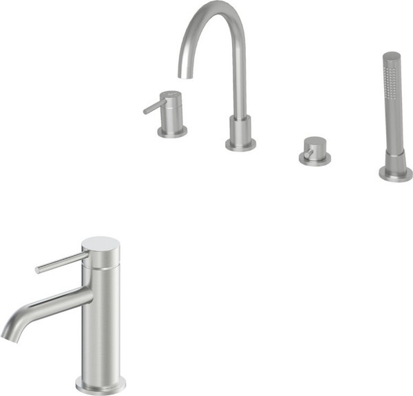 Изображение товара Комплект смесителей Oliveeka OL-669017+88139017-BN (никель матовый)