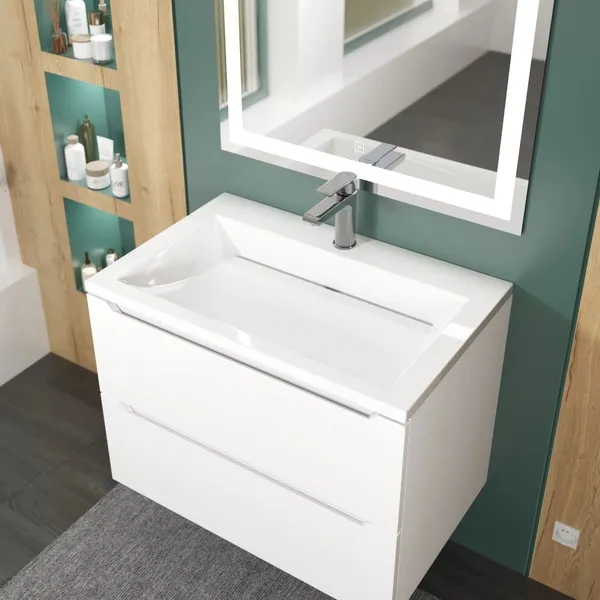 Изображение товара Умывальник Uperwood Infinity 70 (белый глянцевый)
