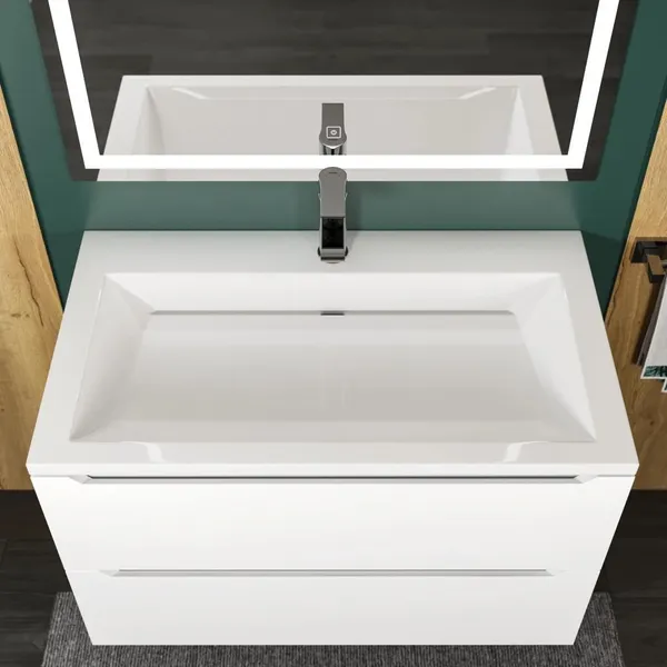Изображение товара Умывальник Uperwood Infinity 80 (белый глянцевый)