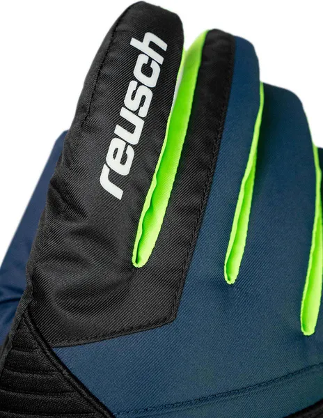 Изображение товара Перчатки лыжные Reusch Dan R-Tex XT / 6561213-7712 (р.5, Black/Dress Blue/Neon Green)