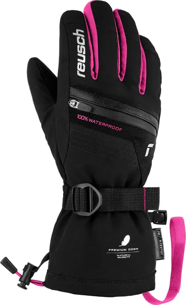 Изображение товара Перчатки лыжные Reusch Lando R-Tex XT Junior / 6161243-3963 (р.4, Pink Glo/Black)