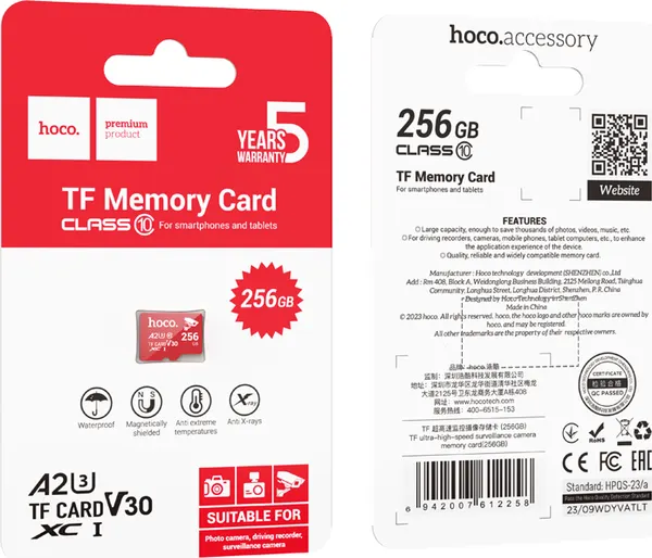 Изображение товара Карта памяти Hoco TF UHS-I Memory Card Class 10 256GB