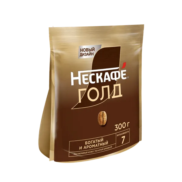 Изображение товара Кофе растворимый Nescafe Gold (300г, пакет)