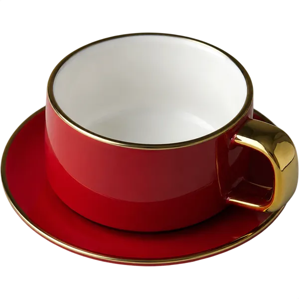 Изображение товара Чашка с блюдцем Модифай T2H52CupS01 (красный)