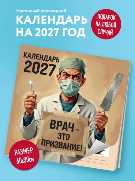 Изображение товара Календарь настенный Эксмо Врач - это призвание! 2027 год (9785042472046)