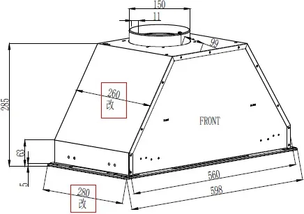 Изображение товара Вытяжка скрытая Schtoff Evolution 60 (черный)
