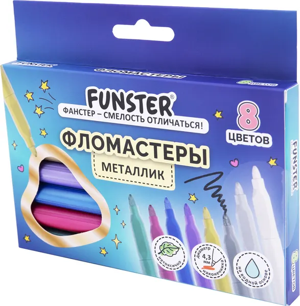 Изображение товара Фломастеры FUNSTER Metallic / 152630 (8цв)
