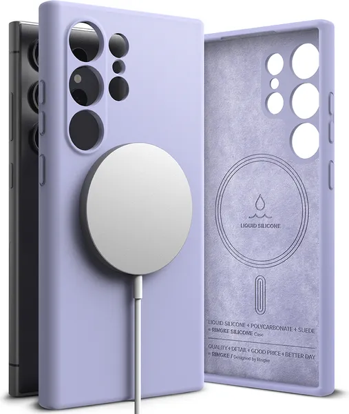 Изображение товара Чехол-накладка Ringke Silicone Magnetic для Galaxy S24 Ultra  (Lavender)