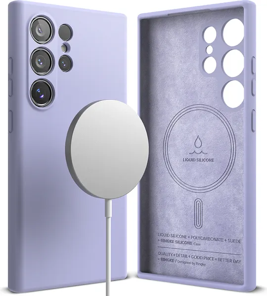 Изображение товара Чехол-накладка Ringke Silicone Magnetic для Galaxy S24 Ultra  (Lavender)