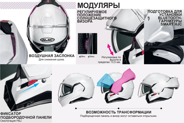 Изображение товара Мотошлем HJC i100 (S, Navy Grey)
