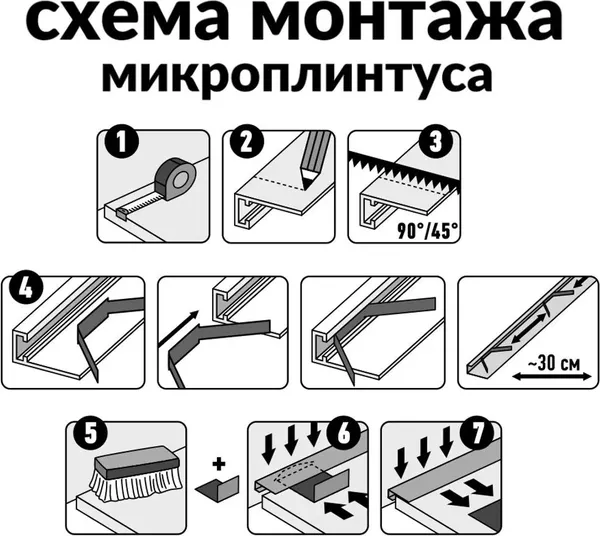Изображение товара Микроплинтус Profiling щелевой 2.7м (пружины 7шт, золотой матовый)
