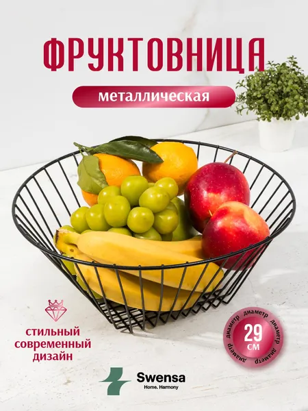 Изображение товара Фруктовница SWENSA SWKN-0101-BLK (черный)