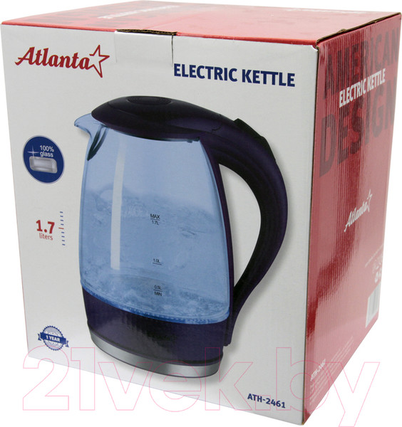 Изображение товара Электрочайник Atlanta АТН-2461 (фиолетовый)