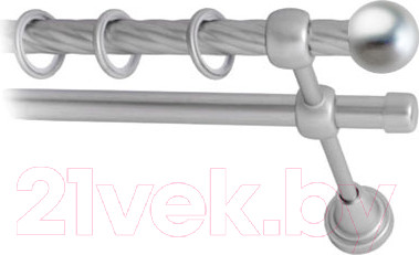 Изображение товара Карниз для штор Lm Decor Шар малый 124 2р витой (сатин, 2м)