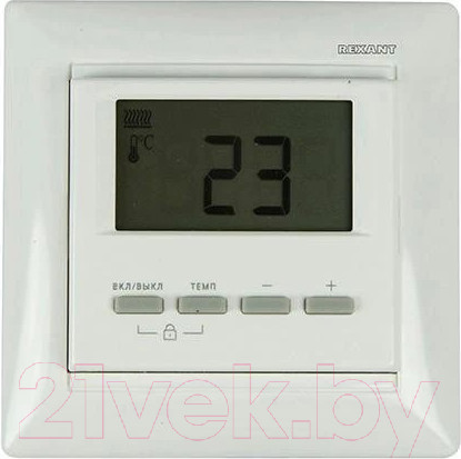 Изображение товара Терморегулятор для теплого пола Rexant RX-511H / 51-0566 (белый)
